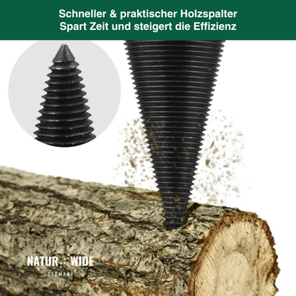 Brennholz-Spaltbohrer 32mm – Kegelspalter für Bohrmaschine