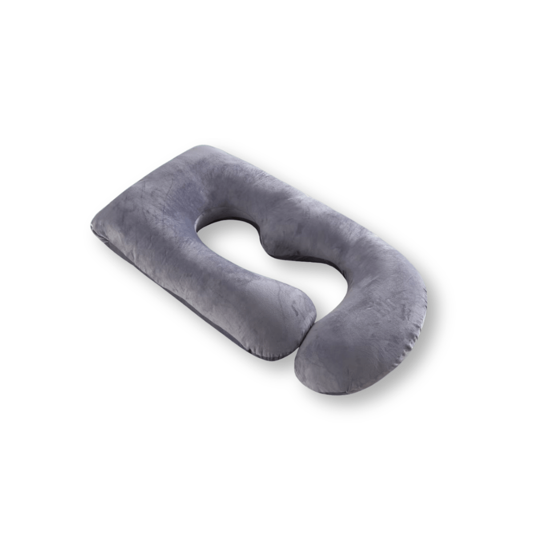 G-förmiges Ganzkörper-Schwangerschaftskissen – Memory-Foam, Baumwollbezug
