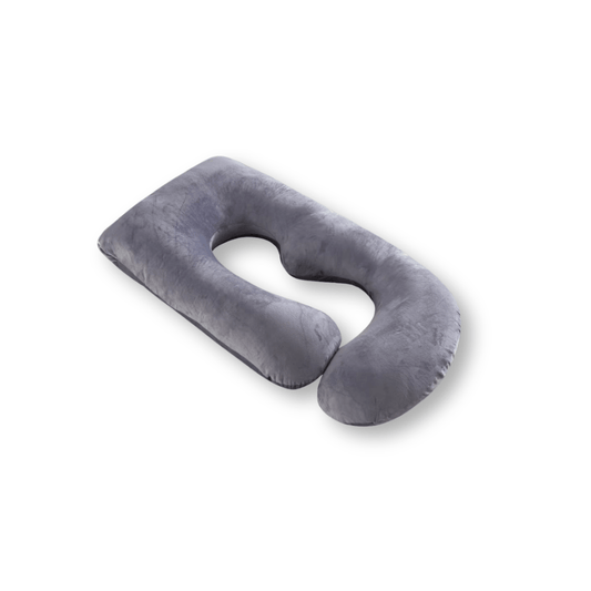 G-förmiges Ganzkörper-Schwangerschaftskissen – Memory-Foam, Baumwollbezug