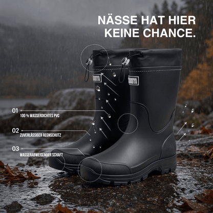 Wasserdichte Outdoor Gummistiefel unisex – Rutschfest, robust & langlebig