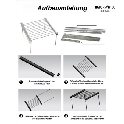 Mini-Faltbarer Edelstahl-BBQ-Grill