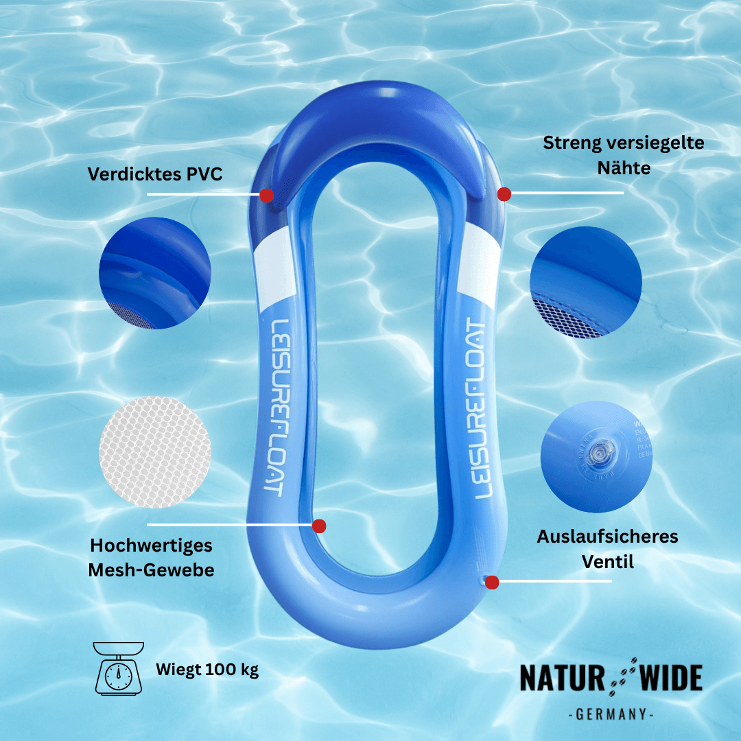 Aufblasbare Wasserhängematte – Luftmatratze für Strand & Party