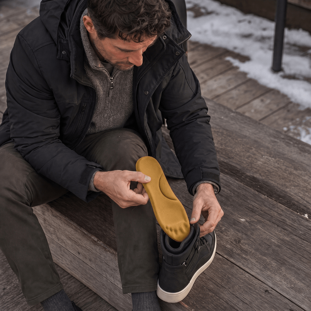 Winter Selbstheizende Thermo-Einlegesohlen – Memory Foam, Fell & extra warm