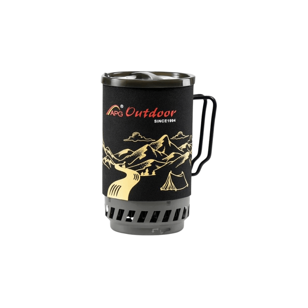 Tragbares 1400ml Camping-Kochsystem mit Gaskocher