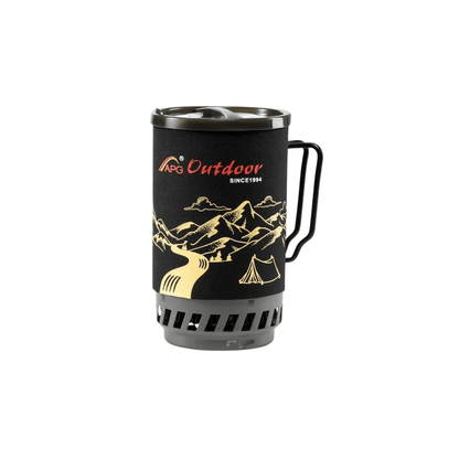 Tragbares 1400ml Camping-Kochsystem mit Gaskocher