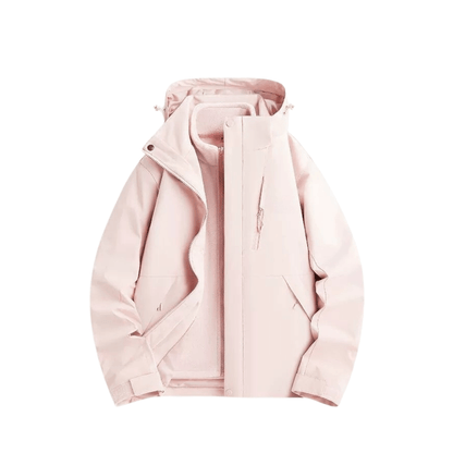 2-in-1 Ultraleichte Regenjacke & Fleecejacke für Frauen – Wind & wasserdicht