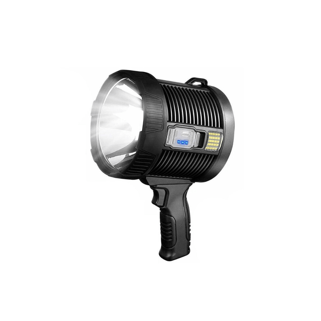 Wiederaufladbarer LED-Strahler – 900000 Lumen, Solar & USB