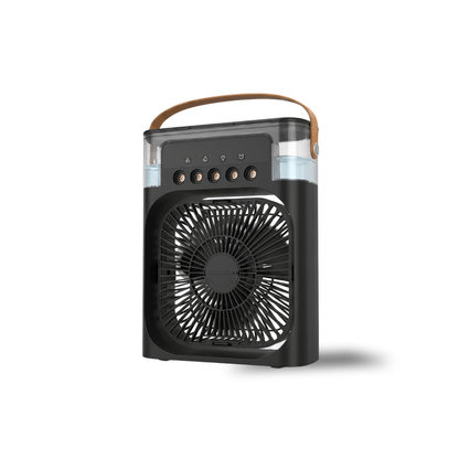 3-in-1 USB Luftkühler-Ventilator – Luftbefeuchter & 7-Farben LED-Nachtlicht