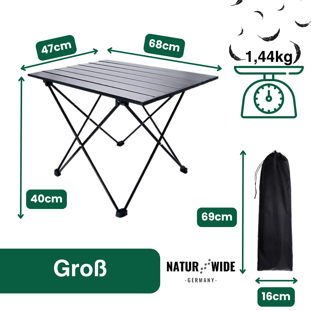 Ultraleichter & robuster Camping-Tisch – Naturwide