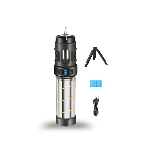 5-in-1 Campinglampe – LED-Taschenlampe & Mückenschutzlicht