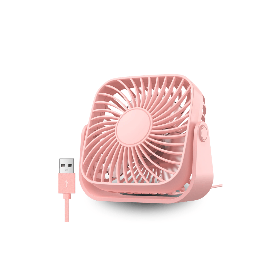 USB Mini-Tischventilator – 10 cm Tragbarer 3-Stufen 360° Ventilator