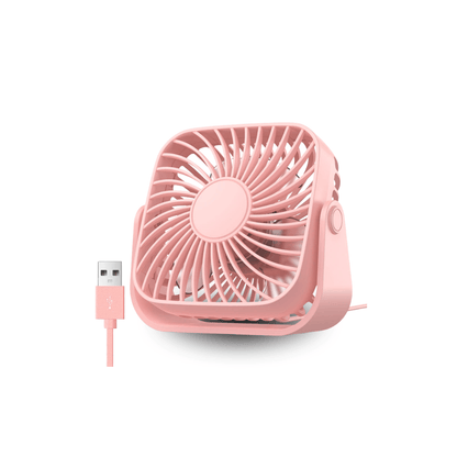 USB Mini-Tischventilator – 10 cm Tragbarer 3-Stufen 360° Ventilator