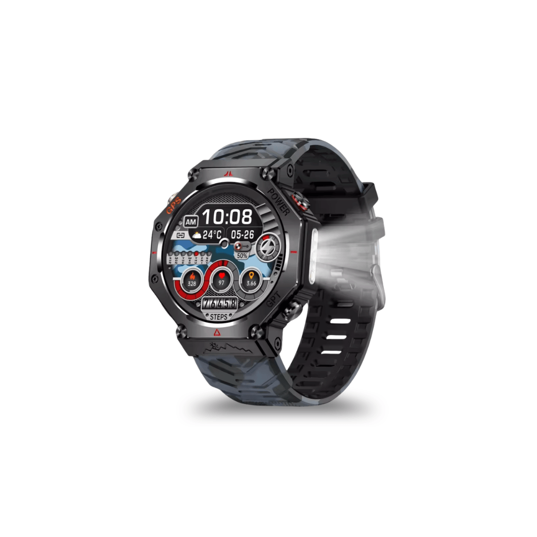 Militär GPS Smartwatch – AMOLED, 10ATM, HD Bluetooth-Anruf