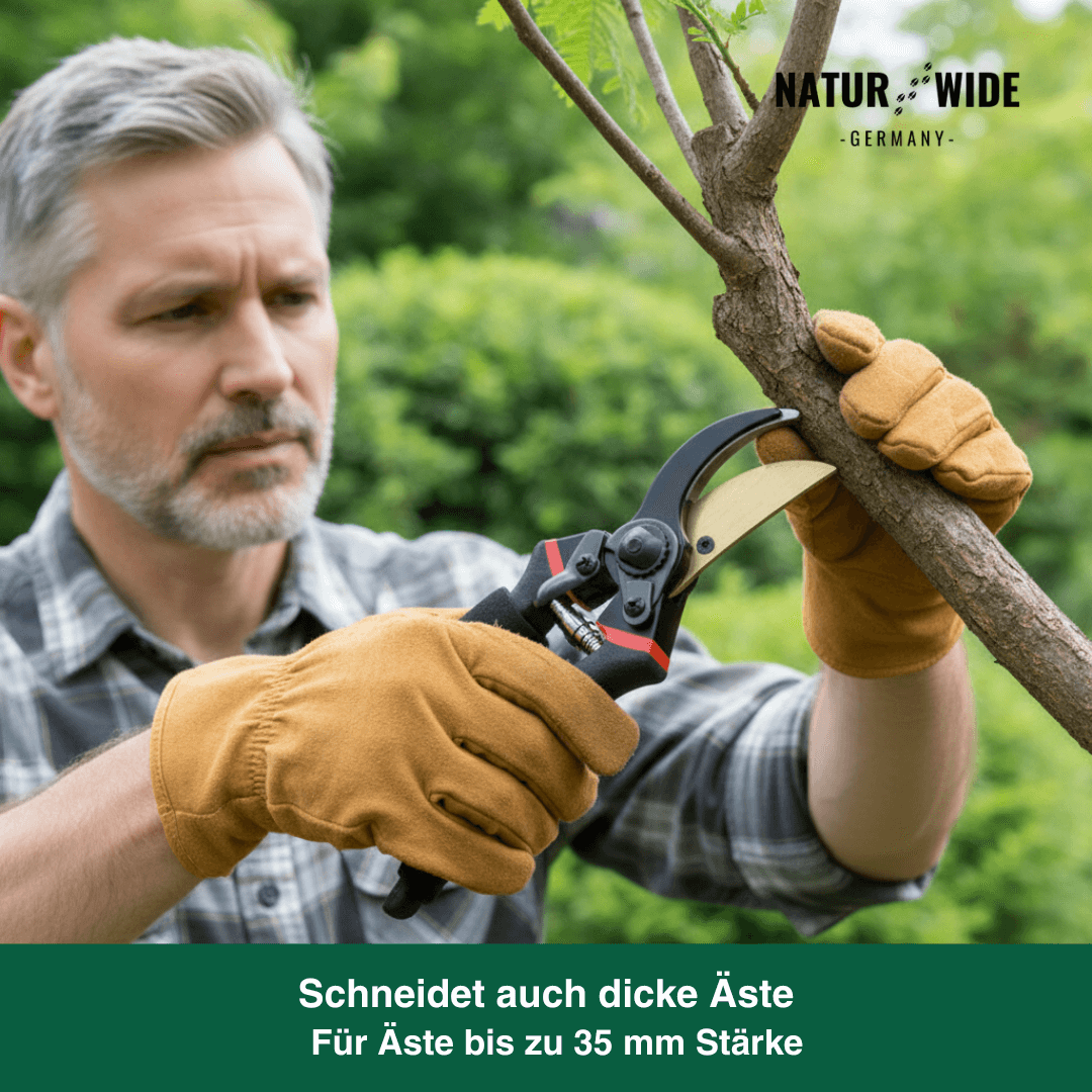 Profi Bypass-Gartenschere 21,5 cm – Scharfe Klinge & Ergonomisch