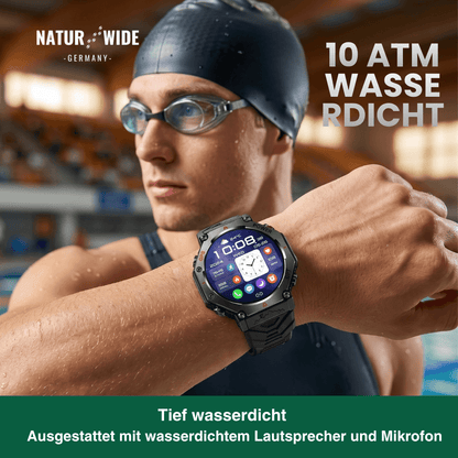 Militär GPS Smartwatch – AMOLED, 10ATM, HD Bluetooth-Anruf