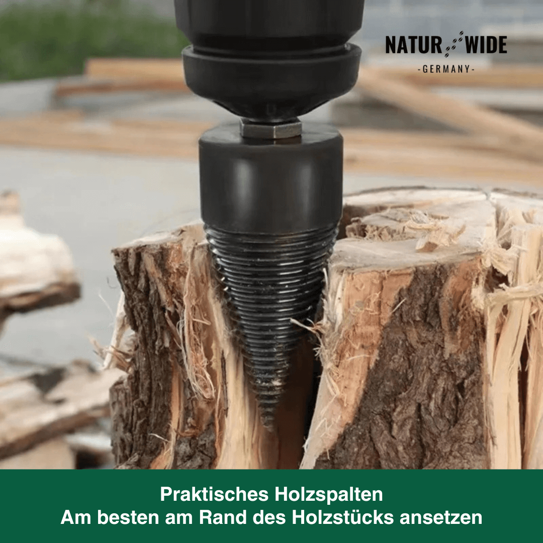 Brennholz-Spaltbohrer 32mm – Kegelspalter für Bohrmaschine