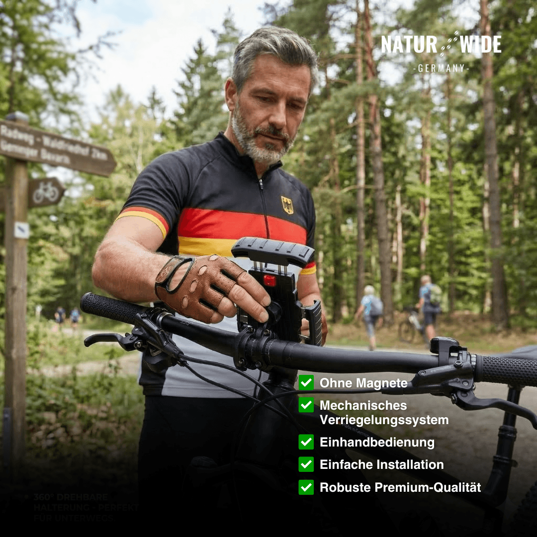 Sicherer Motorrad & Fahrrad-Handyhalter – 1-Sekunden-Schnellverschluss