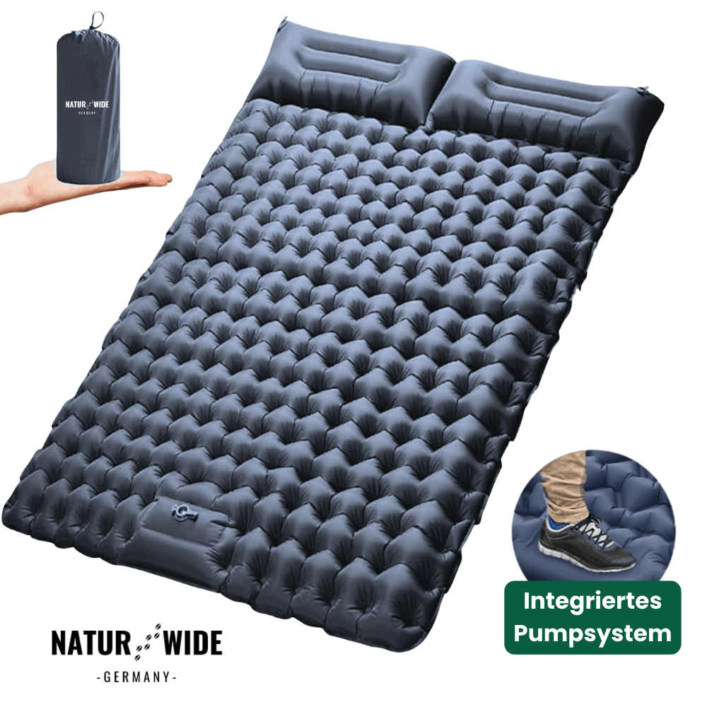 Ultraleichte kompakte 2 in 1 Isomatte – Ideal für jedes Abenteuer zu zweit.