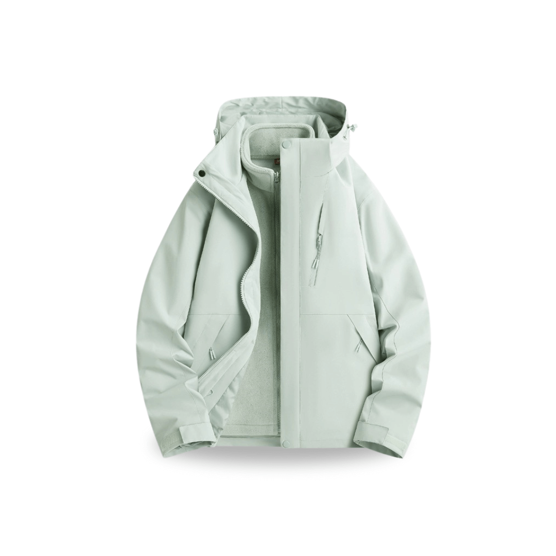 2-in-1 Ultraleichte Regenjacke & Fleecejacke für Frauen – Wind & wasserdicht