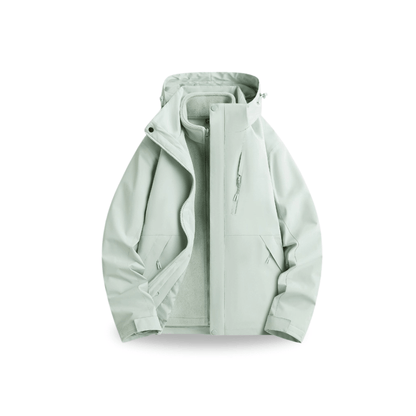 2-in-1 Ultraleichte Regenjacke & Fleecejacke für Frauen – Wind & wasserdicht