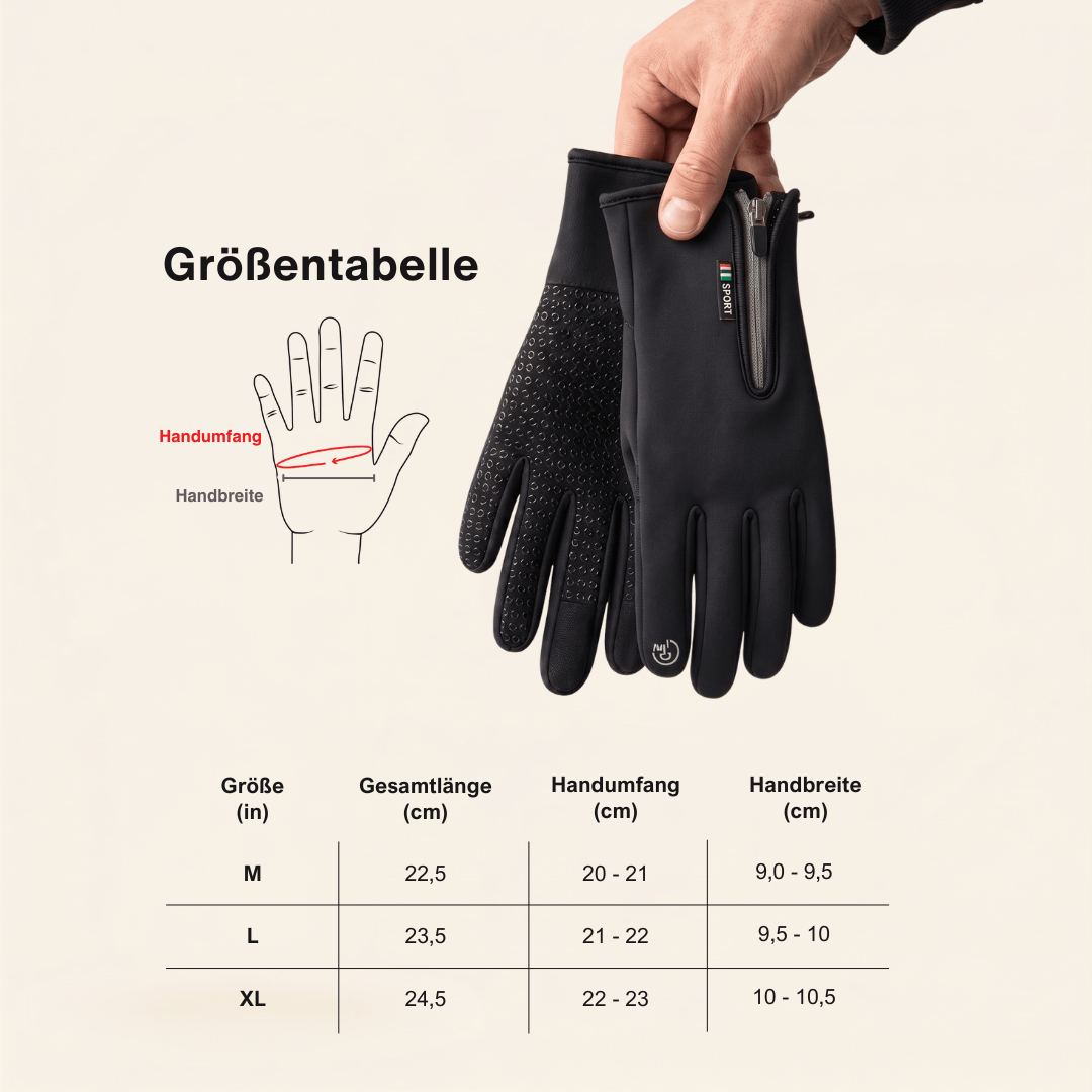 Beheizte Handschuhe (Powerbank-betrieben) –  Wasserdicht & Winddicht