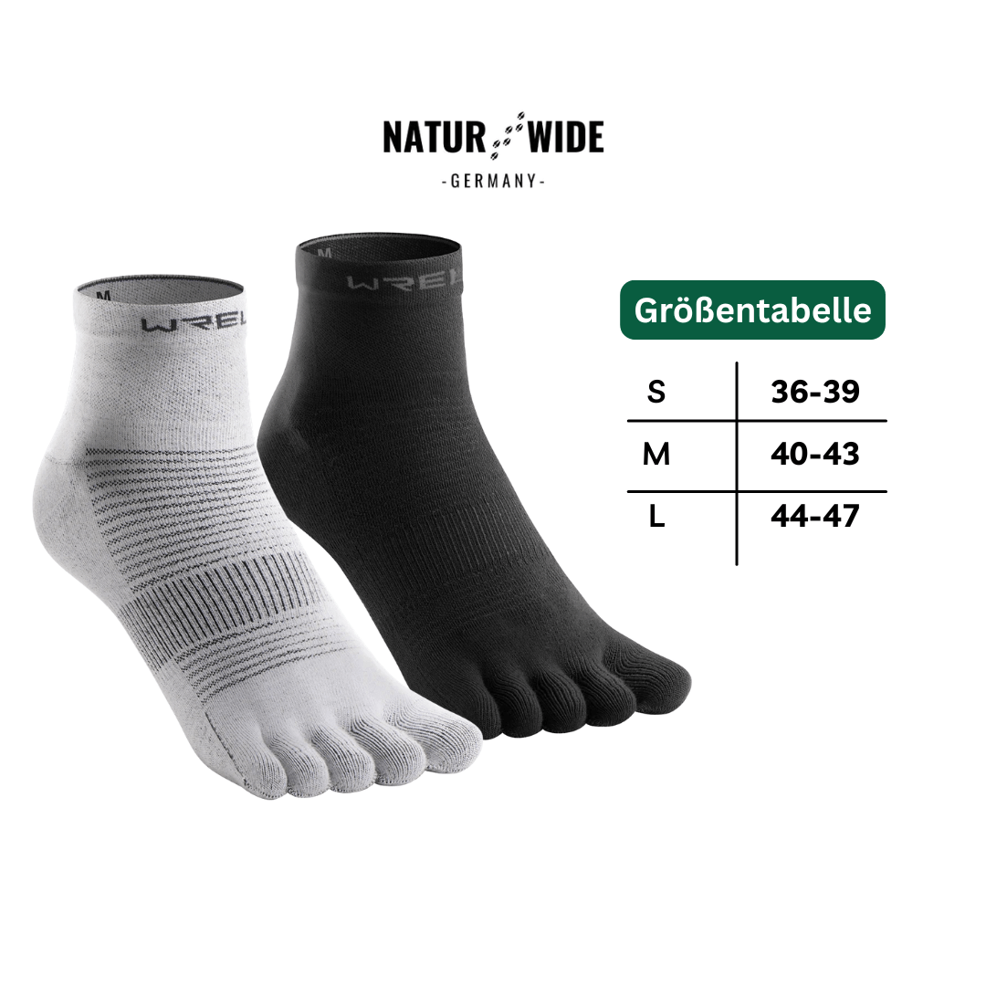 Fünf-Zehen-Sportsocken – Schnelltrocknend für Laufen & Radfahren