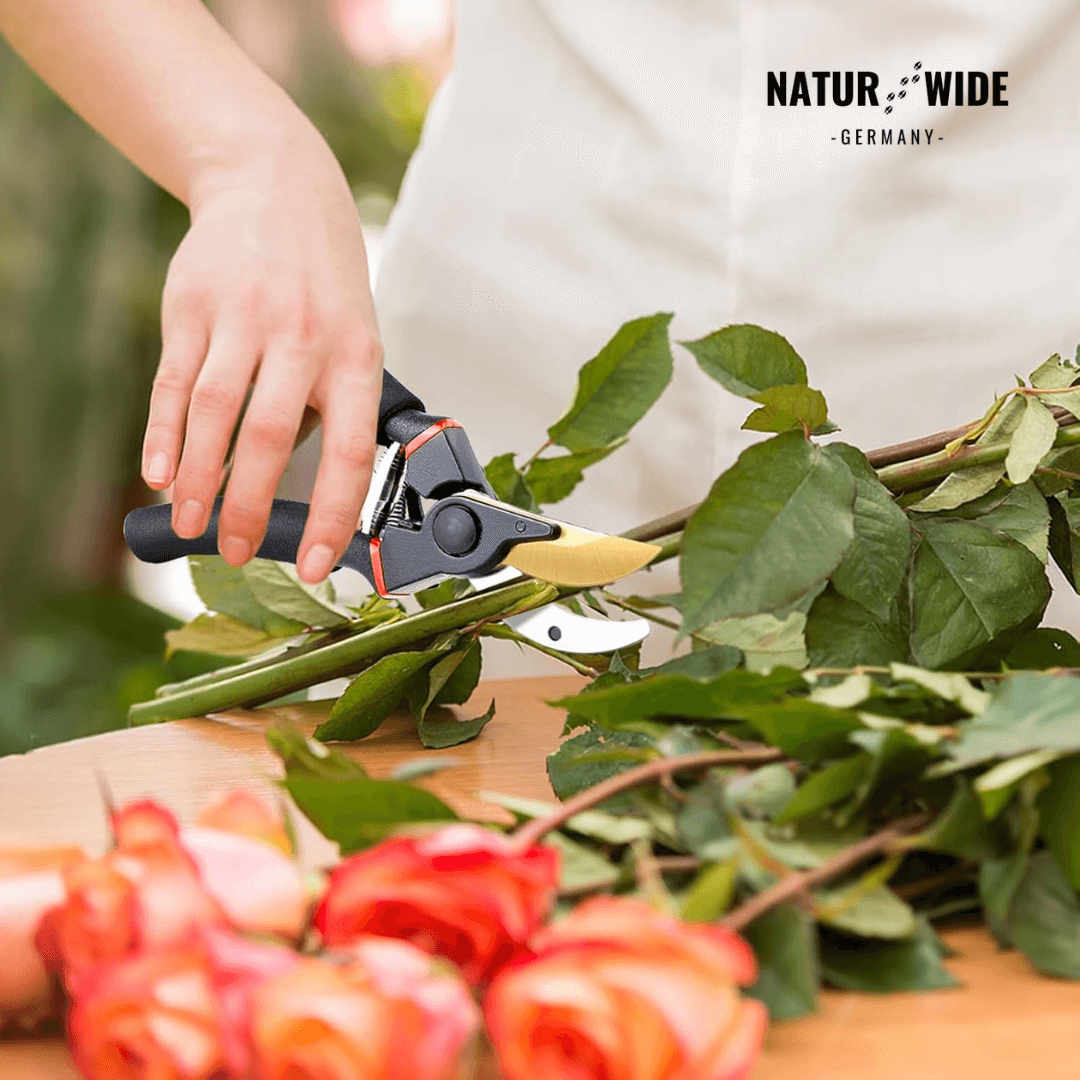 Profi Bypass-Gartenschere 21,5 cm – Scharfe Klinge & Ergonomisch