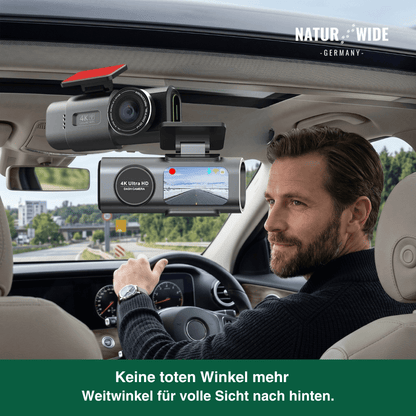 4K Dashcam mit Nachtsicht, Wi-Fi, GPS & 24H Parküberwachung