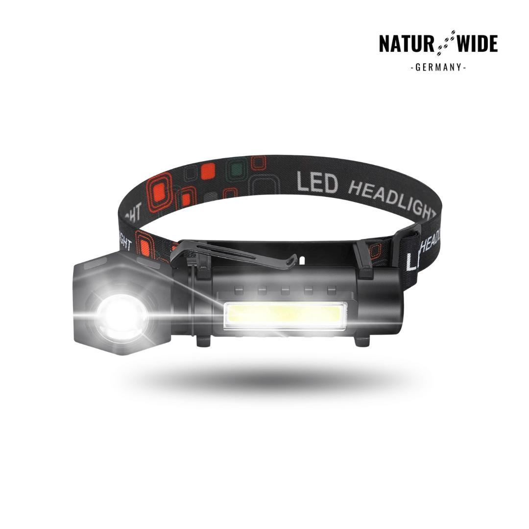 Multifunktionale 2-in-1 LED Taschenlampe & Stirnlampe