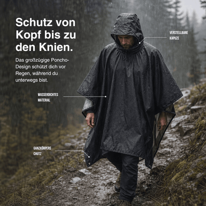 3 in 1 Regenponcho – Schutz für jede Wetterlage