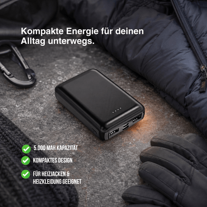 NaturWide Powerbank 5.000 mAh (5 V/2 A) – Für beheizte Kleidung