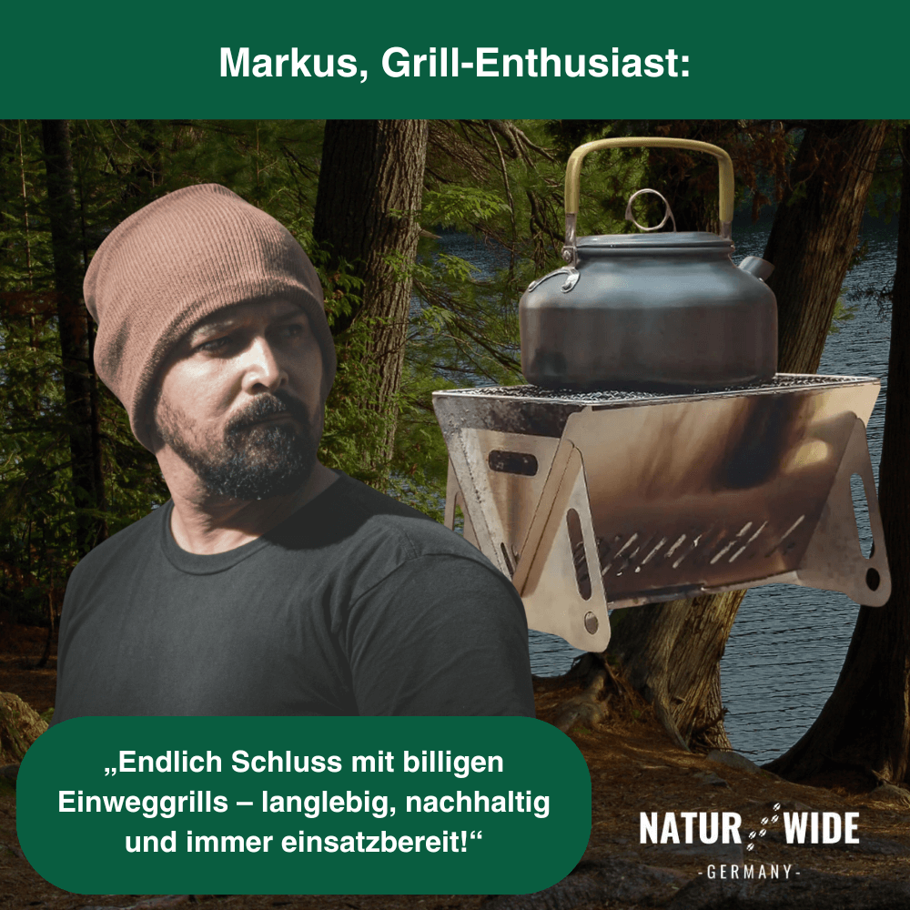 Klappbarer Edelstahl-BBQ-Grill