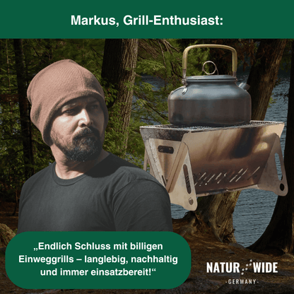 Klappbarer Edelstahl-BBQ-Grill