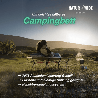 Naturwide Outdoor Feldbett – Ultraleicht & Faltbar