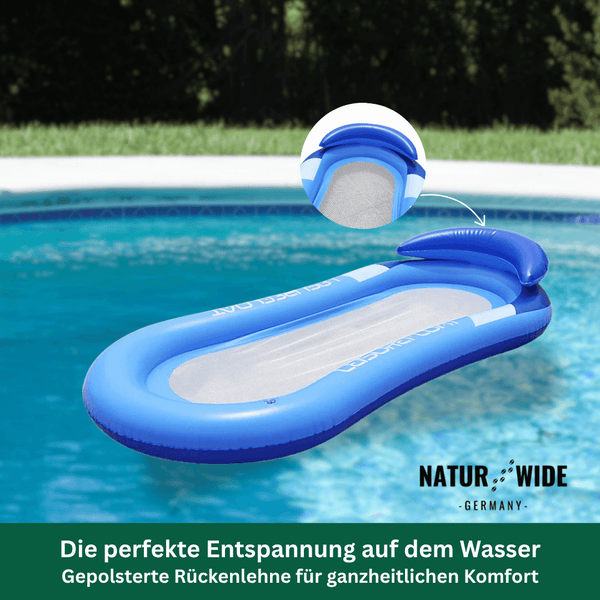 Sommergeschenk Wasserbett Aufblasbare Flamingo-Luftmatratze – Wasserhängematte Mit Netz Für Pool & Strand, Erwachsene & Kinder