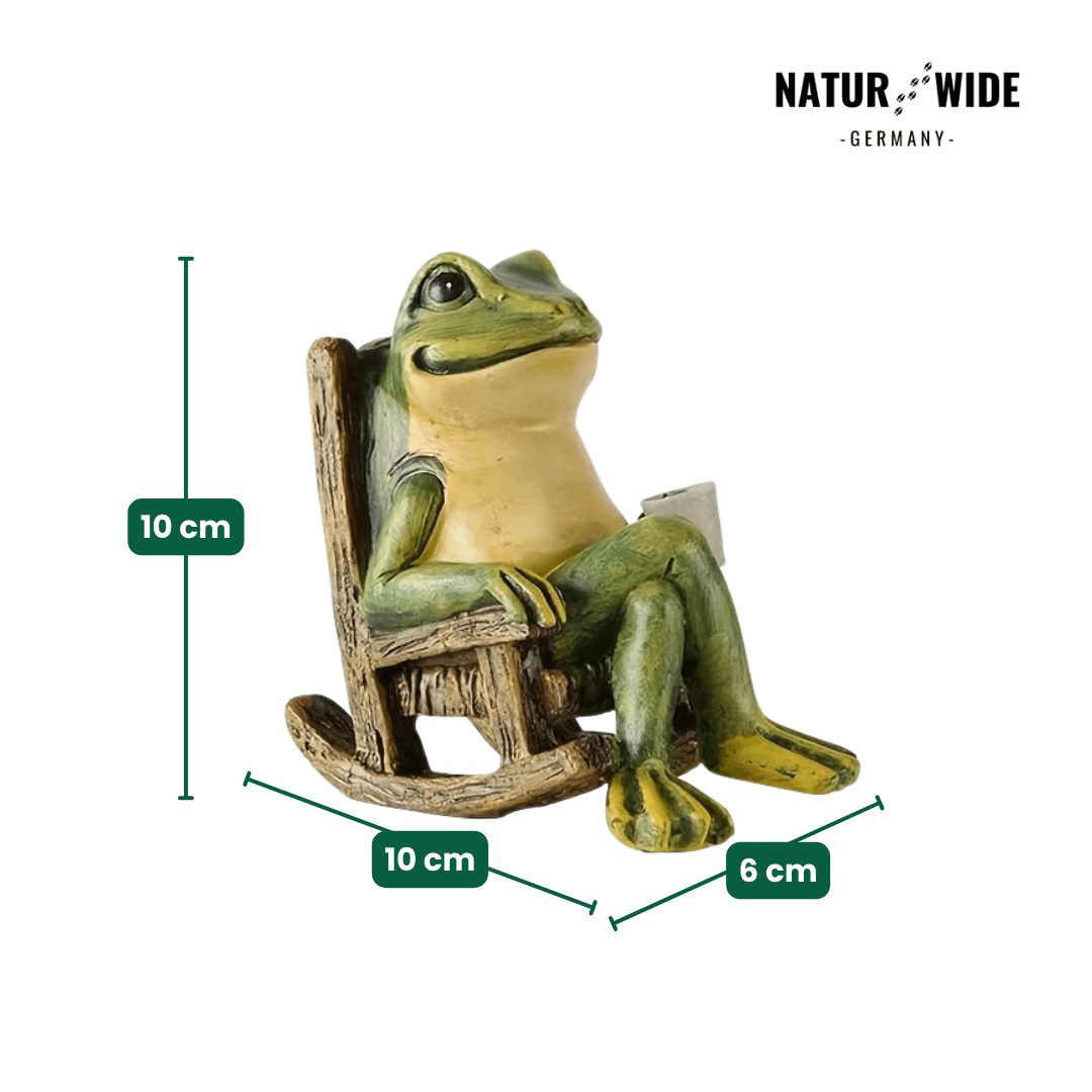 Solar Mini Frosch Gartenfigur – Leuchtende Outdoor Deko