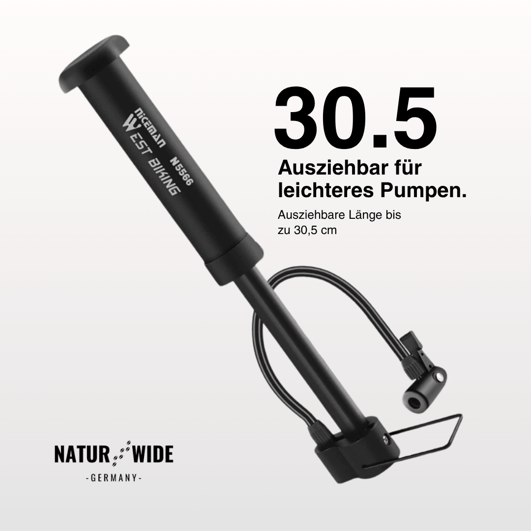 Manuelle Standfahrradpumpe & Aufblasgerät 5,5 bar