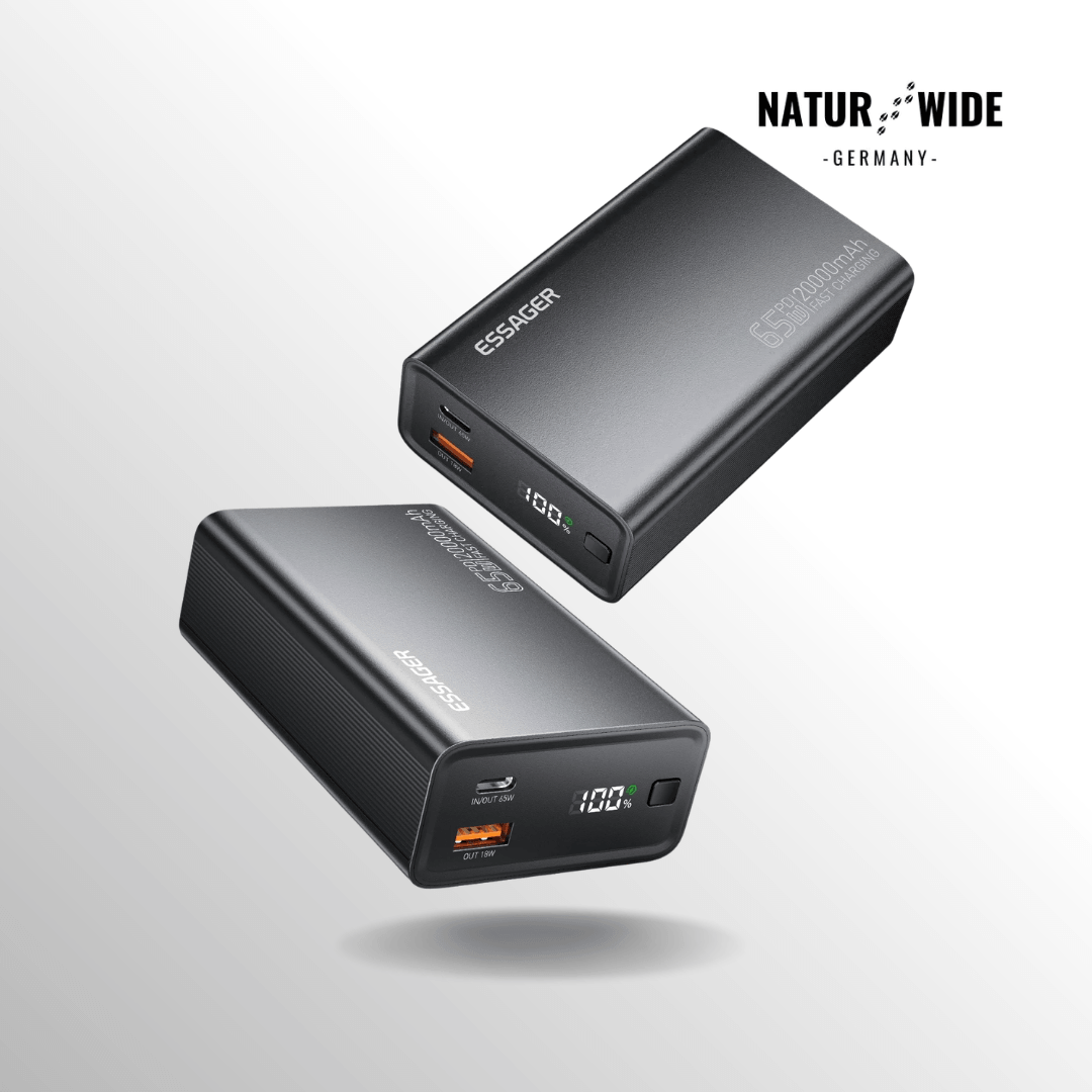 65W Schnelllade-Powerbank mit 20.000 mAh