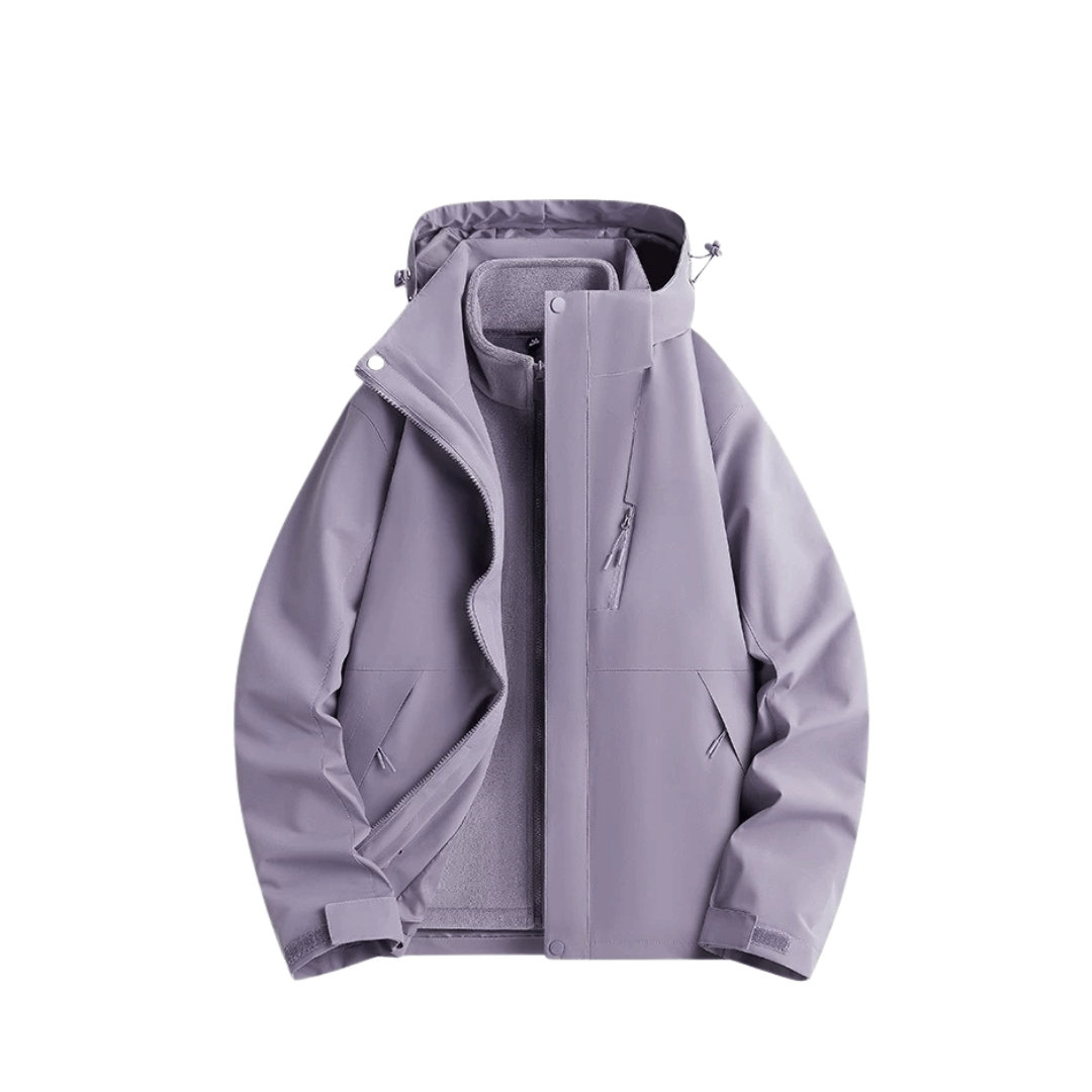 2-in-1 Ultraleichte Regenjacke & Fleecejacke für Frauen – Wind & wasserdicht