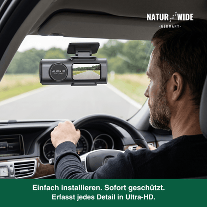 4K Dashcam mit Nachtsicht, Wi-Fi, GPS & 24H Parküberwachung
