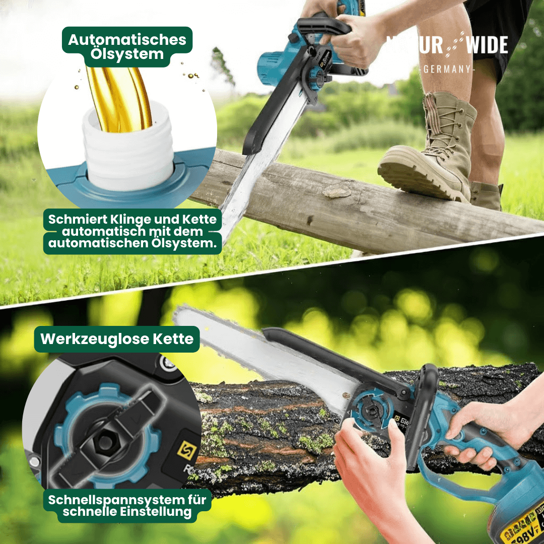 4-in-1 Akku-Teleskopsäge & Astschere – Bürstenlos (18V Kompatibel)