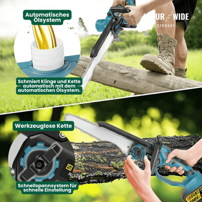 4-in-1 Akku-Teleskopsäge & Astschere – Bürstenlos (18V Kompatibel)