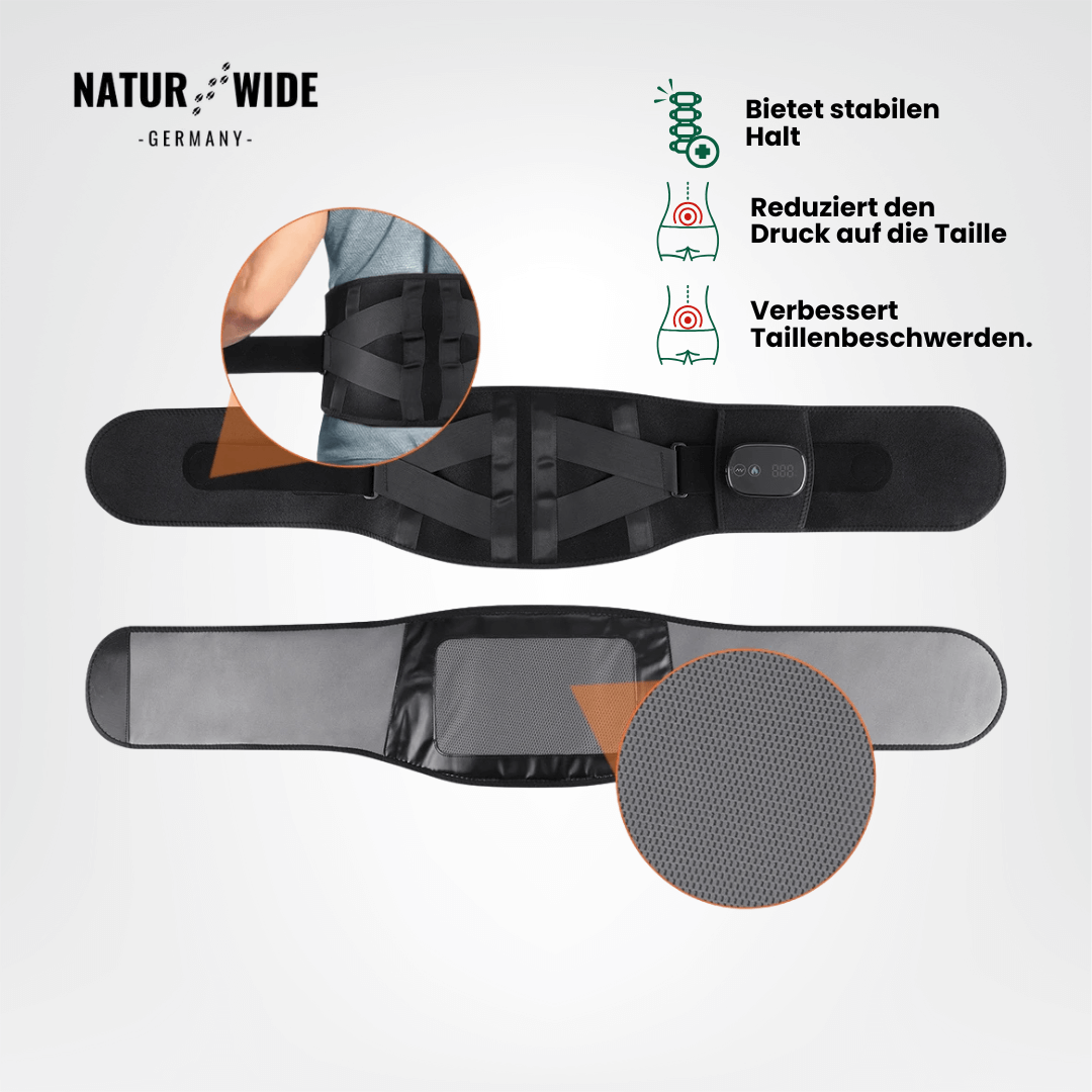 Rücken-Massagegürtel – Wärme, Vibration & Rotlichttherapie
