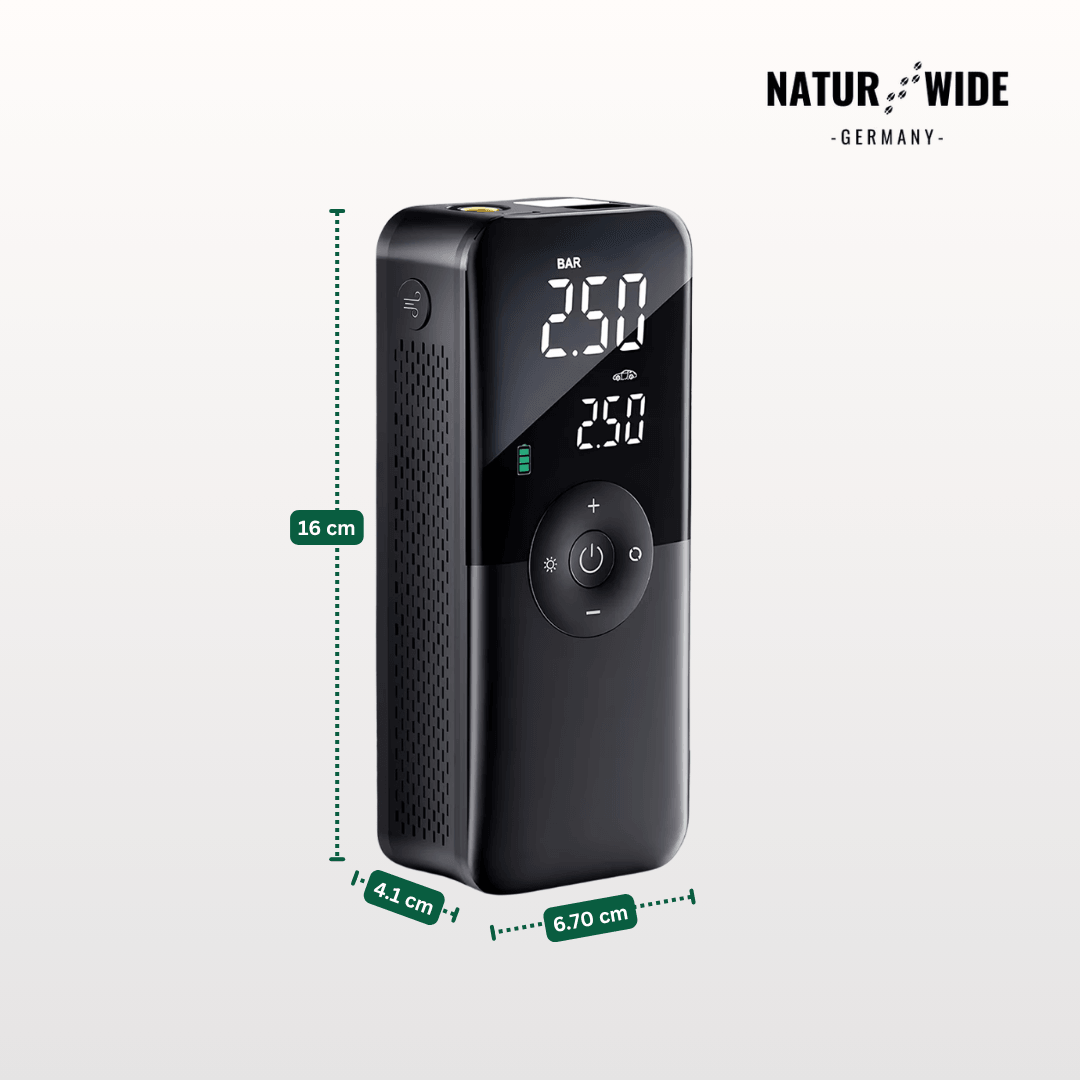 Kabelloser Reifenkompressor – Tragbarer Digitaler Luftkompressor & Powerbank