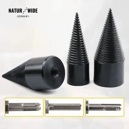 Brennholz-Spaltbohrer 32mm – Kegelspalter für Bohrmaschine