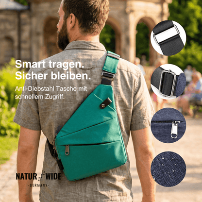 Anti-Diebstahl-Slingtasche – Unisex Umhängetasche aus Nylon
