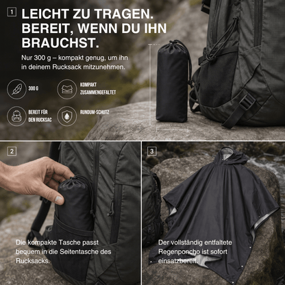 3 in 1 Regenponcho – Schutz für jede Wetterlage