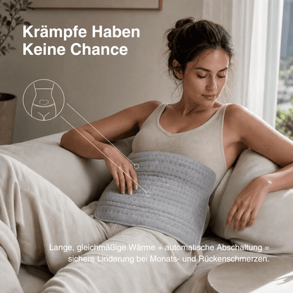 Elektrische Heizdecke – Wärmeauflage für Rücken, Bauch & Beine mit 6 Temperaturstufen