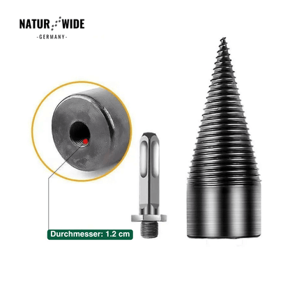 Brennholz-Spaltbohrer 32mm – Kegelspalter für Bohrmaschine