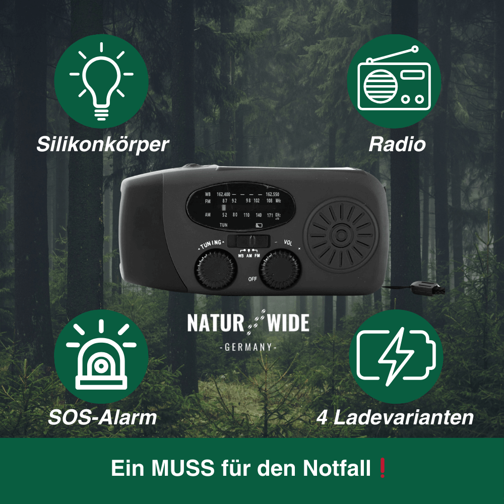 Notfall All in One Radio – Energie und Information in Notfällen